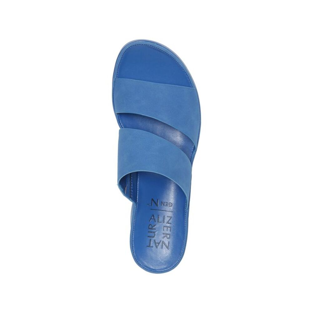 NATURALIZER Womens Blue Genn-rally Round Toe Wedge Slip On Sandals Shoes 7.5 M - Picture 3 of 4